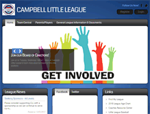Tablet Screenshot of campbelllittleleague.org